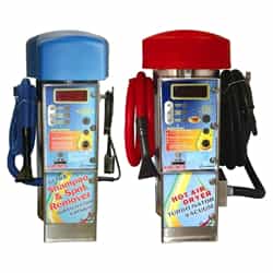 2 combination vacuums with air, shampoo, and spot remover options