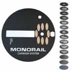 Monorail 8-Position Round Faceplate Decal