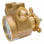 Brass Rotary Vane Water Pump, Clamp Mount, Fluid-O-Tech, PA501F