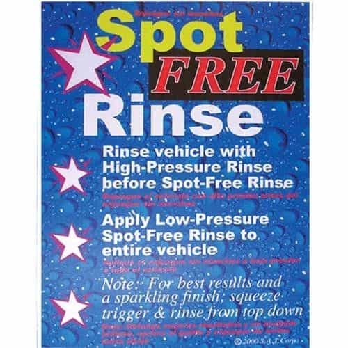 Kleen-Rite SIGN0301 Spot Free Rinse Sign, Bilingual