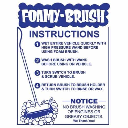 Bay Sign 18  x 24 Blue on White Foamy Brush Instructions