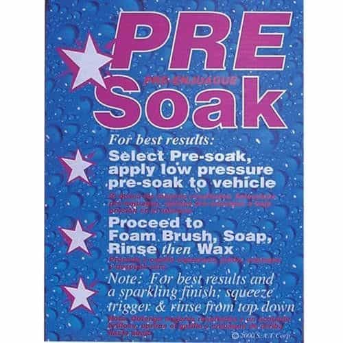 Lexan In-Bay Instruction Sign Pre-soak