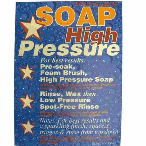 Lexan In-Bay Instruction Sign HP Soap