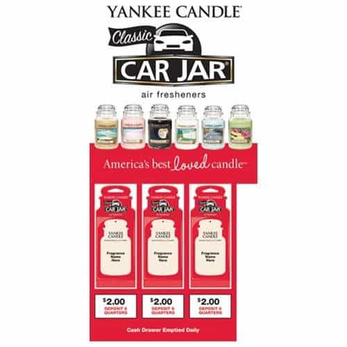 VE0157 Yankee Candle Car Jar 3 Column Vending Machine Decal