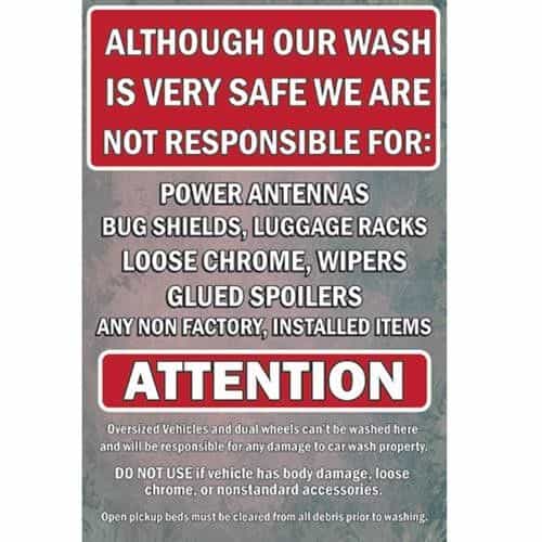 SIKR305 Kleen-Rite Corp Disclaimer Sign